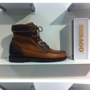 Sebago X Vane Scout Leather Boots Rust Cedar Mens size 10.5 Vibram